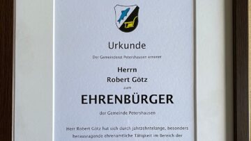 Ehrenbürger der Gemeinde Petershausen: Robert Götz