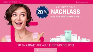 Medizinisch und hochwirksam: 20% auf EUBOS-Hautpflege