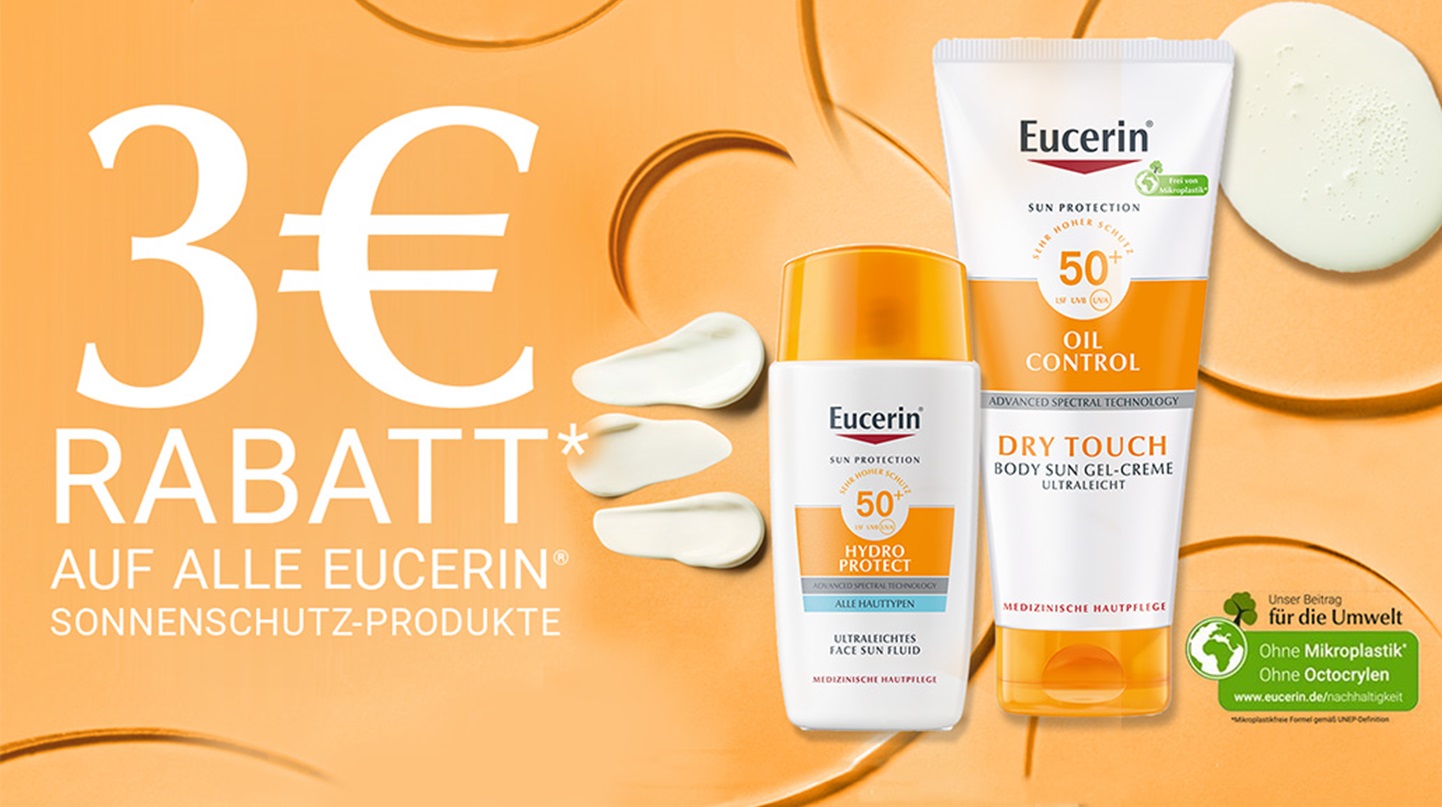 3€ Rabatt auf Sonnenschutz von Eucerin.