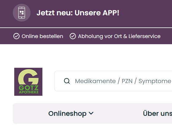 Mit der neuen App immer dabei: Götz-APPotheke!