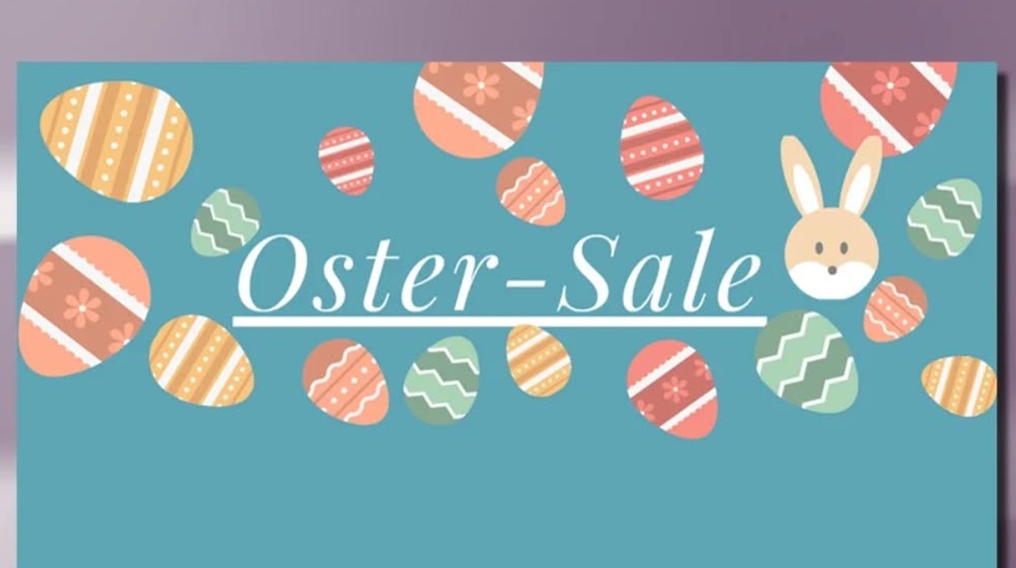 Oster-Sale: Rabatt auf Oster-Tees von Sonnentor Ankündigung des Oster-Sale in der Götz Apotheke.