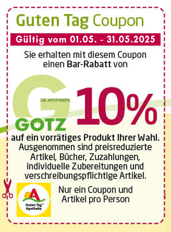 Rabatt Coupon Mai 2025