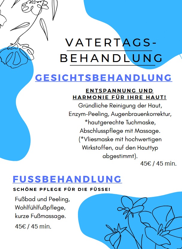 Entspannende Kosmetikbehandlungen zum Vatertag