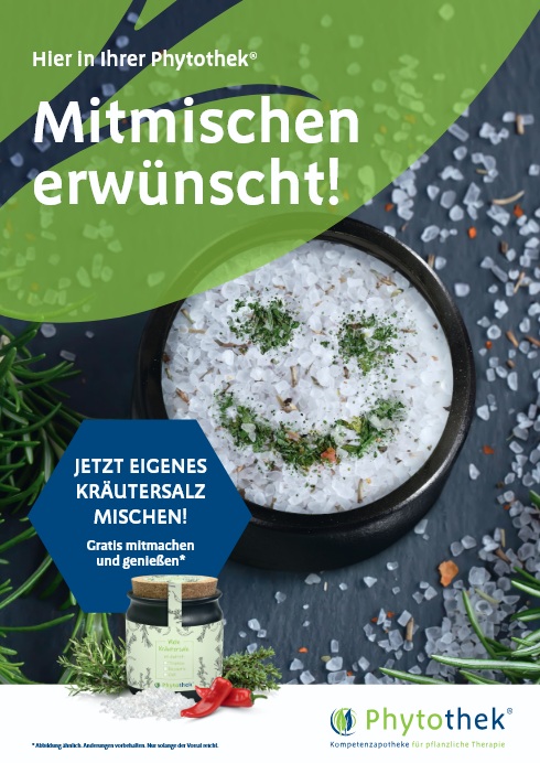Plakat zur Kräutersalz-Aktion Mitmischen erwünscht