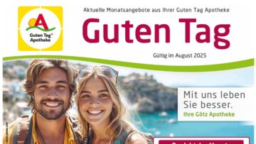 Titelseite des Angebots-Flyers August