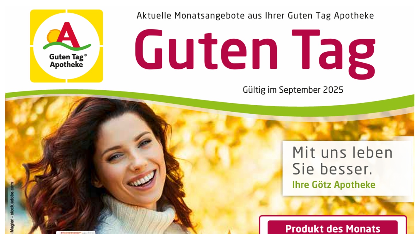 Titelseite des neuen Angebots-Flyers der Götz Apotheken für September