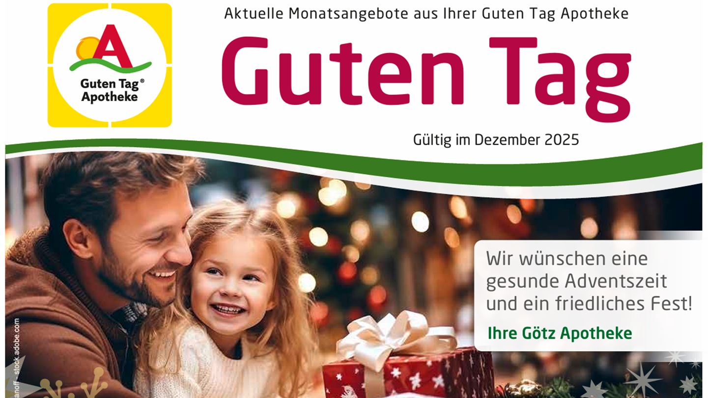 Titel des Angebots-Flyers der Götz Apotheken für Dezember