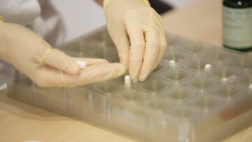 Kartenblister, in den Tabletten sortiert werden