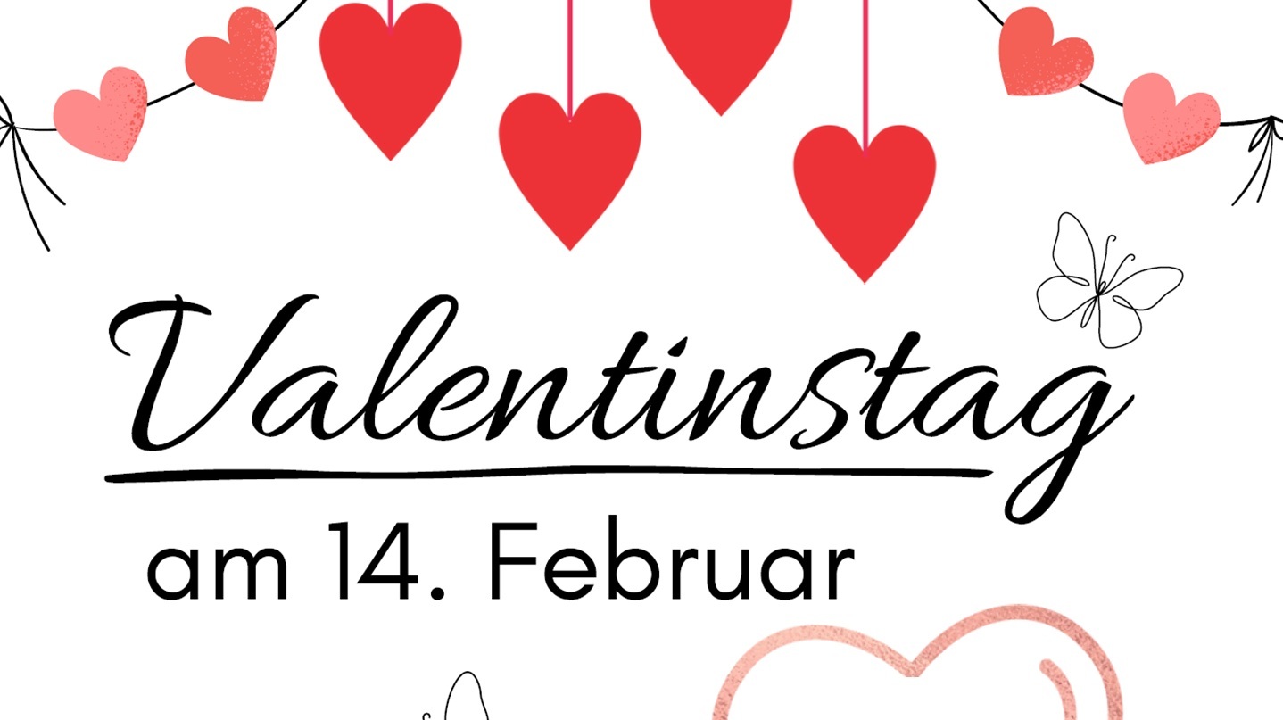 Plakat für die Überraschungsaktion am Valentinstag