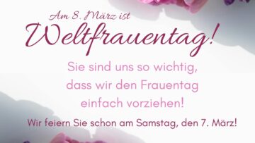 Ankündigung Weltfrauentag in den Götz Apotheken