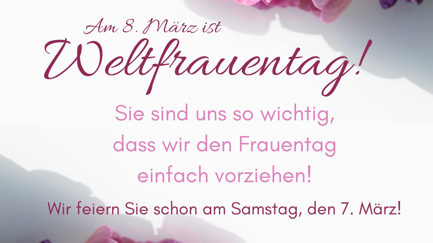 Ankündigung Weltfrauentag in den Götz Apotheken