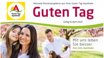 Titelseite des Angebotsflyers mit Foto einer Familie