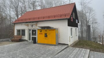 Gebäude, in dem sich das Bestellterminal befindet.