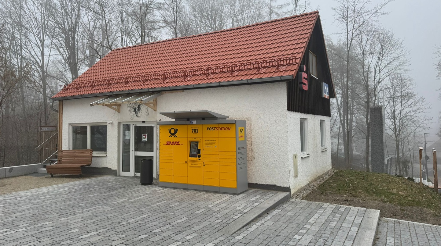 Gebäude, in dem sich das Bestellterminal befindet.