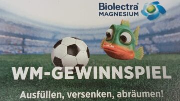 Ankündigung des WM-Gewinnspiels von Biolectra.