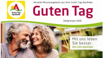 Titelblatt des Angebotsflyers Juni mit einem Paar in den mittleren Jahren.