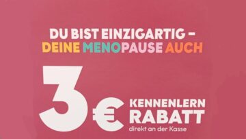 Ankündigung Rabattaktion 3 Euro auf Eunova Menopause