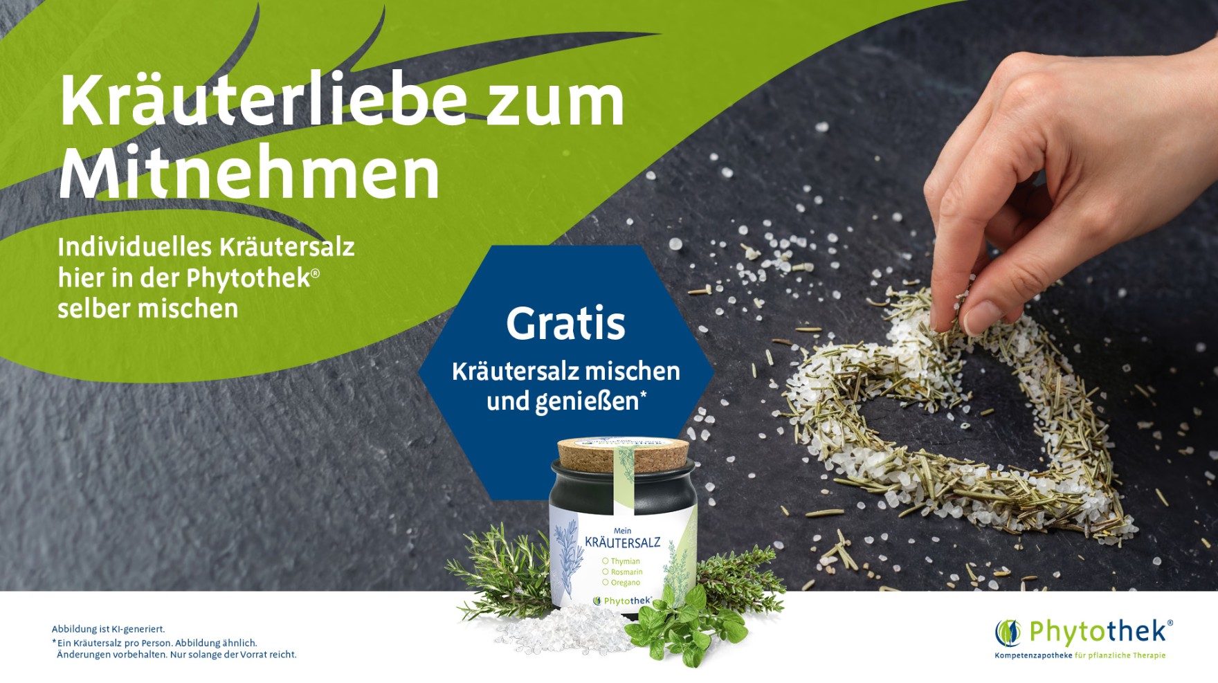 Ankündigung der Kräutersalzaktion in der Götz Apotheke Reichertshausen
